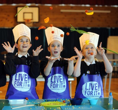 Sighthill Primary pupils/healthy eating