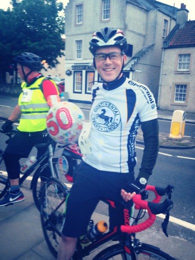 James Blackburn celebrated his 50th birthday during the cycle.
